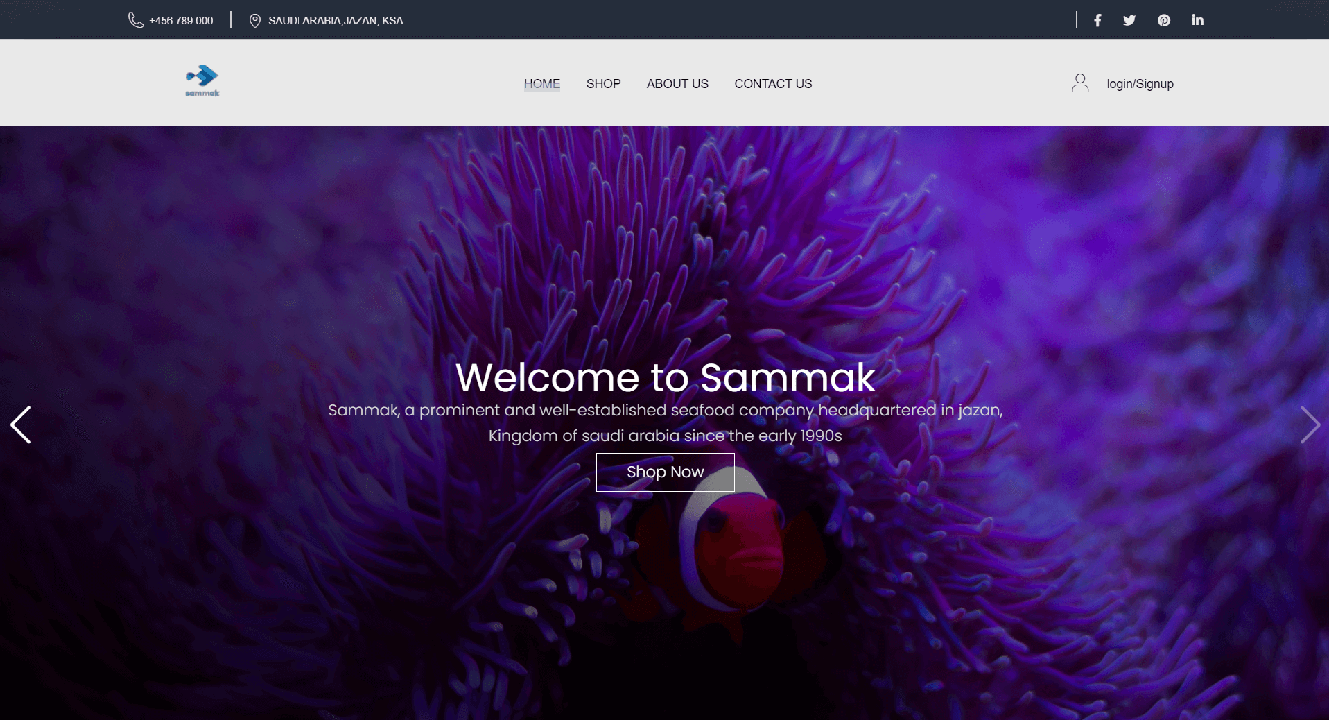 Sammake Shop Home Page